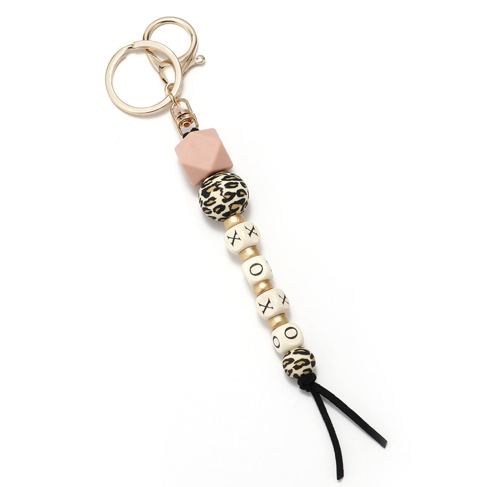 Wholesale Mother's Day MAMA Letter Silicone Beads Wrist Keychain